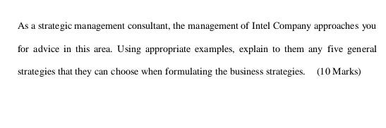 As a strategic management consultant, the