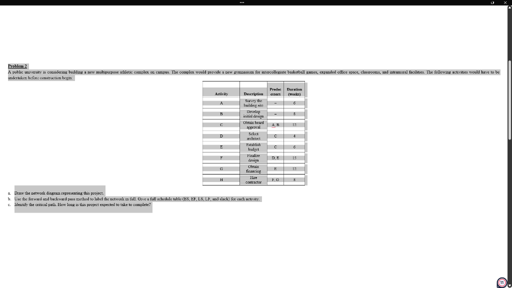 Problem 2 A public university is considering