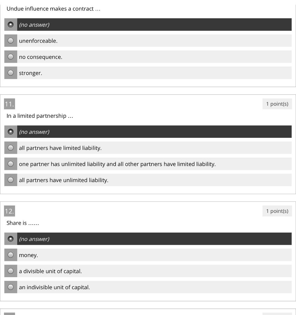 Undue influence makes a contract ... O (no