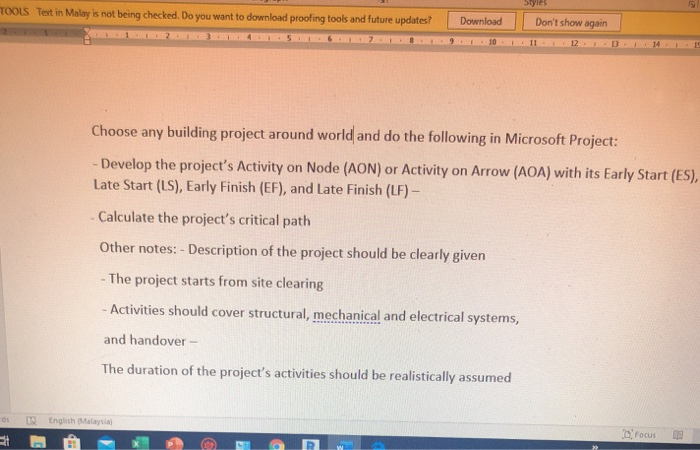 TOOLS Text in Malay is not being checked. Do you