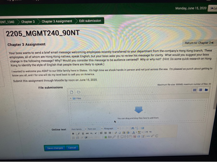 Monday, June 15, 2020 Clo ONT_1340 Chapter 3