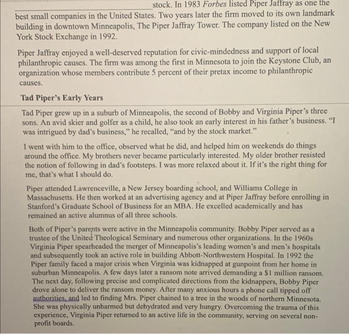 "We got our company back," said Addison (Tad)