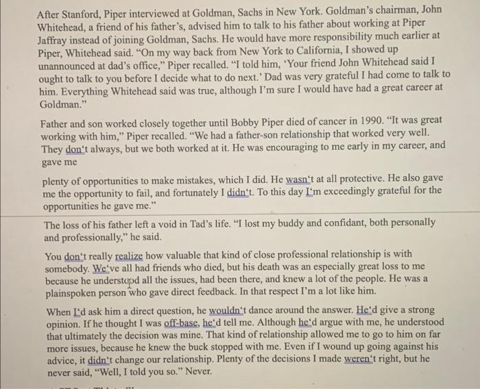 "We got our company back," said Addison (Tad)