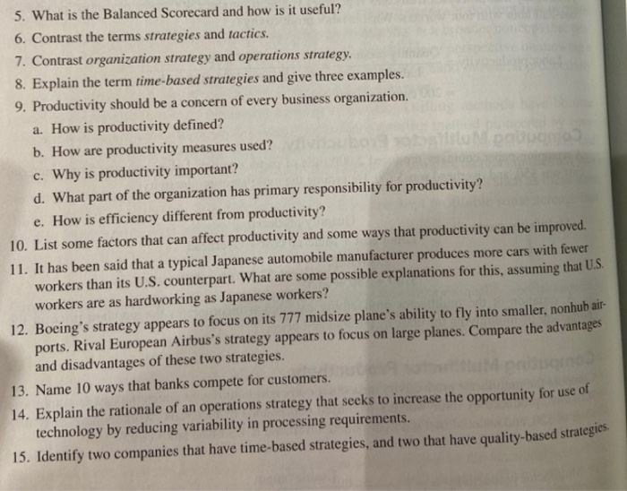 answer 5-15 5. What is the Balanced Scorecard and
