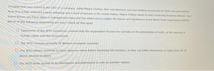 Imagine that your friend is the CEO of a company,