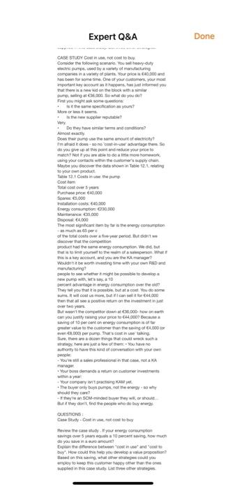 Expert Q&A Done CASE STUDY Coconto buy Consider