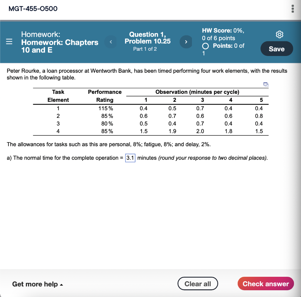MGT-455-0500 Homework: Homework: Chapters < 10