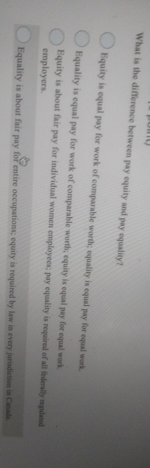 POM What is the difference between pay equity and