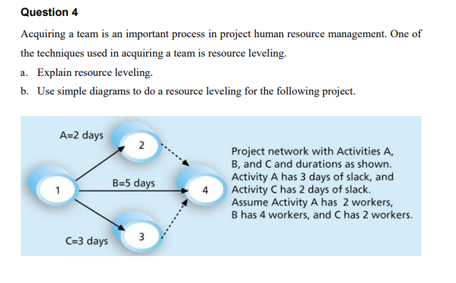 Question 4 Acquiring a team is an important