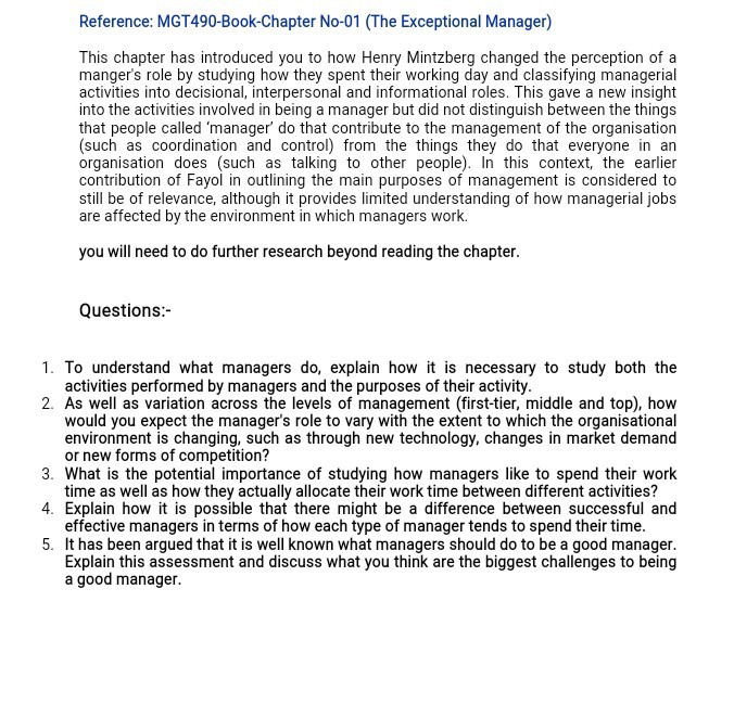 Reference: MGT490-Book-Chapter No-01 (The