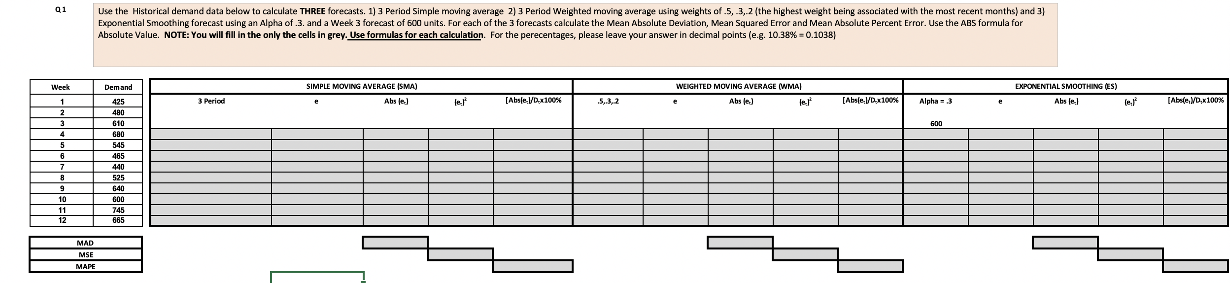 PLEASE SHOW FULL EXCEL FORMULA AND CLEAR! THANK