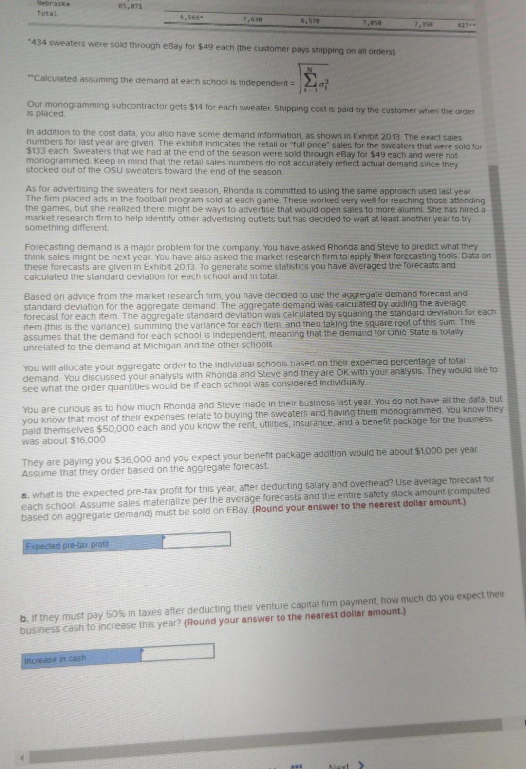 problem 20-4 Check my work Analytics Exercise