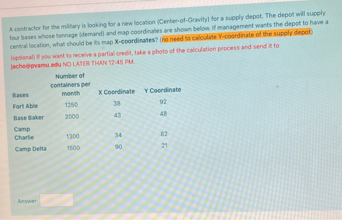 A contractor for the military is looking for a