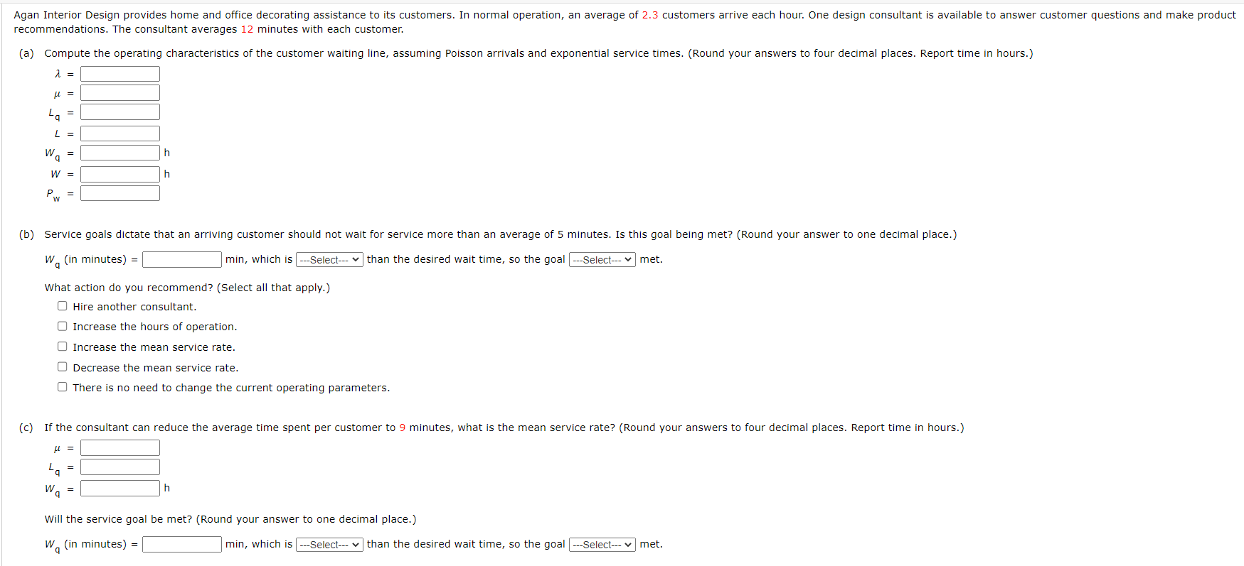 recommendations. The consultant averages 12