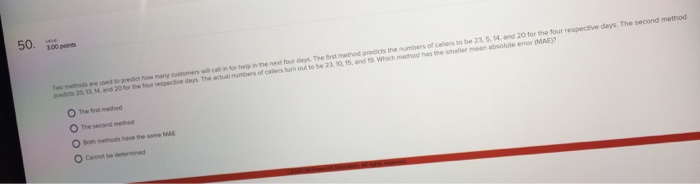 49. The methods used to predict how many