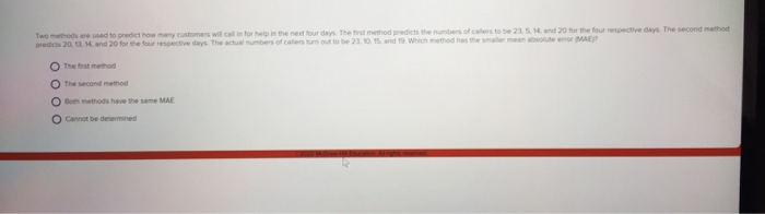 49. The methods used to predict how many