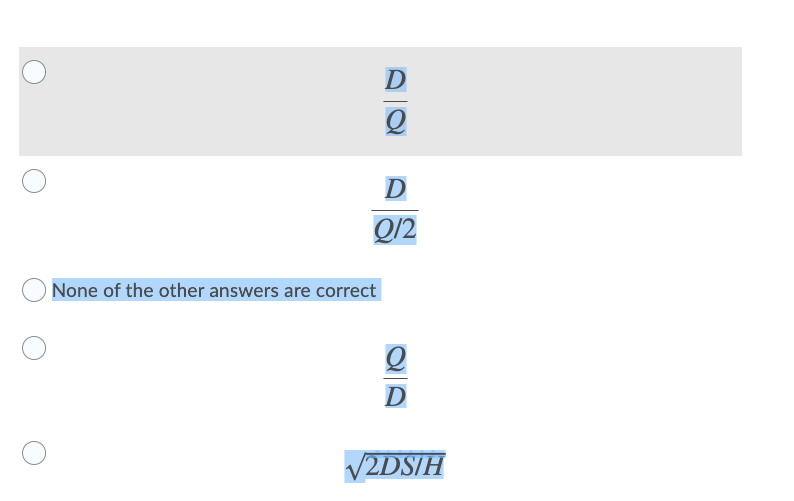Consider a retailer who uses the EOQ model with
