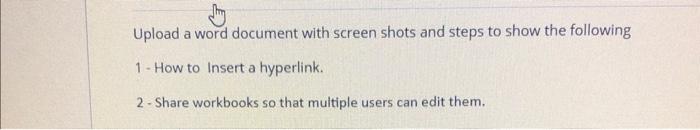 Upload a word document with screen shots and