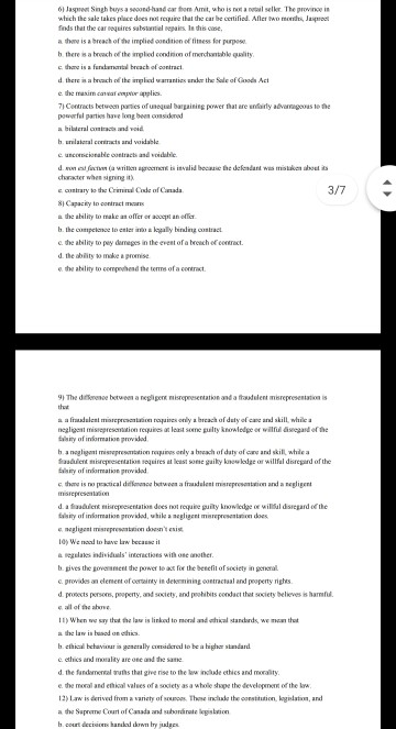 Multiple Choice Circle the most correct answer