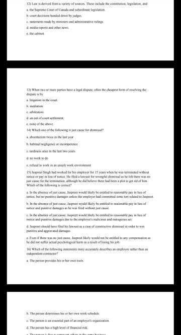 Multiple Choice Circle the most correct answer