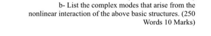 b- List the complex modes that arise from the