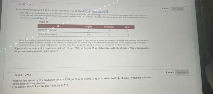 QUESTION Consider the Problem Ch? 19 for the need