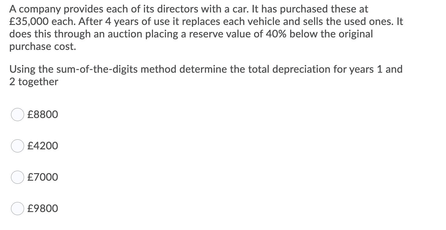 A company provides each of its directors with a