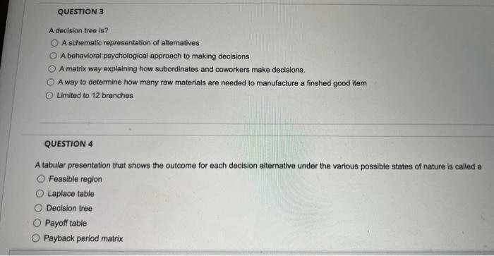A decision tree is? A schematic representation of