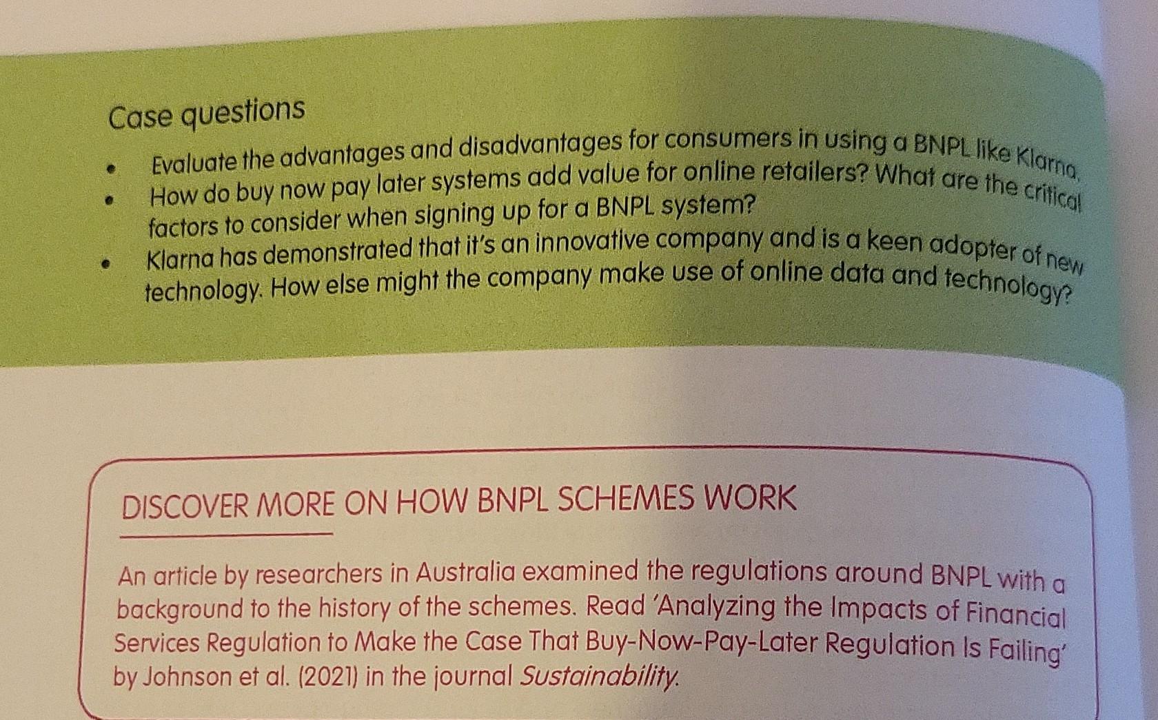 CASE EXAMPLE 1.2 Klarna digital payments Klarna