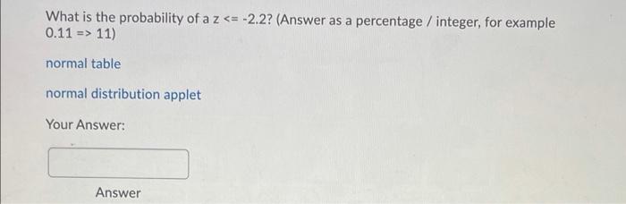 What is the probability of a z 11) normal table