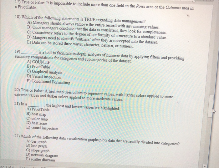 17) True or False: It is impossible to include