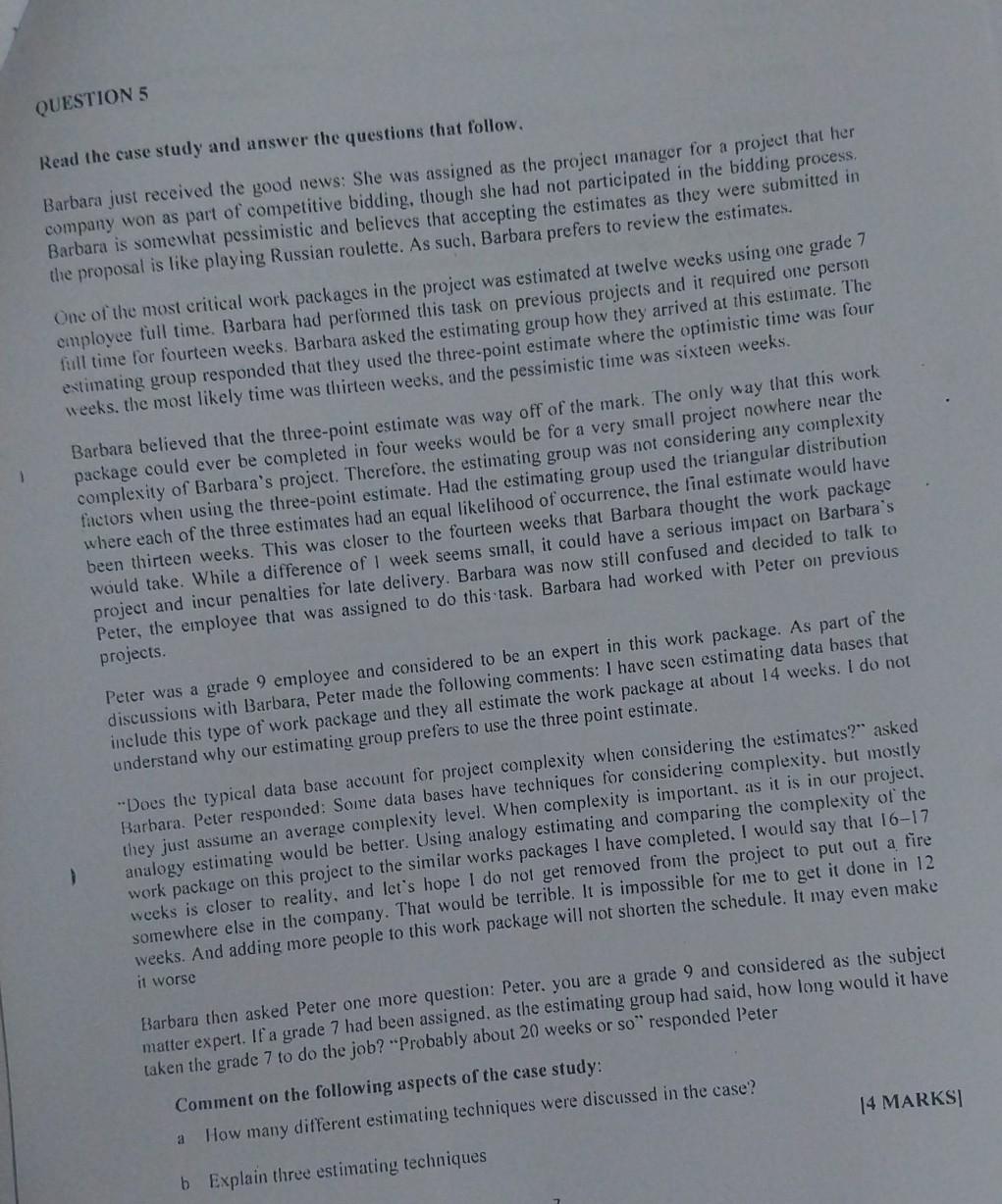 Read the case study and answer the questions that