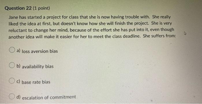 just answer what you can Question 21 (1 point) A