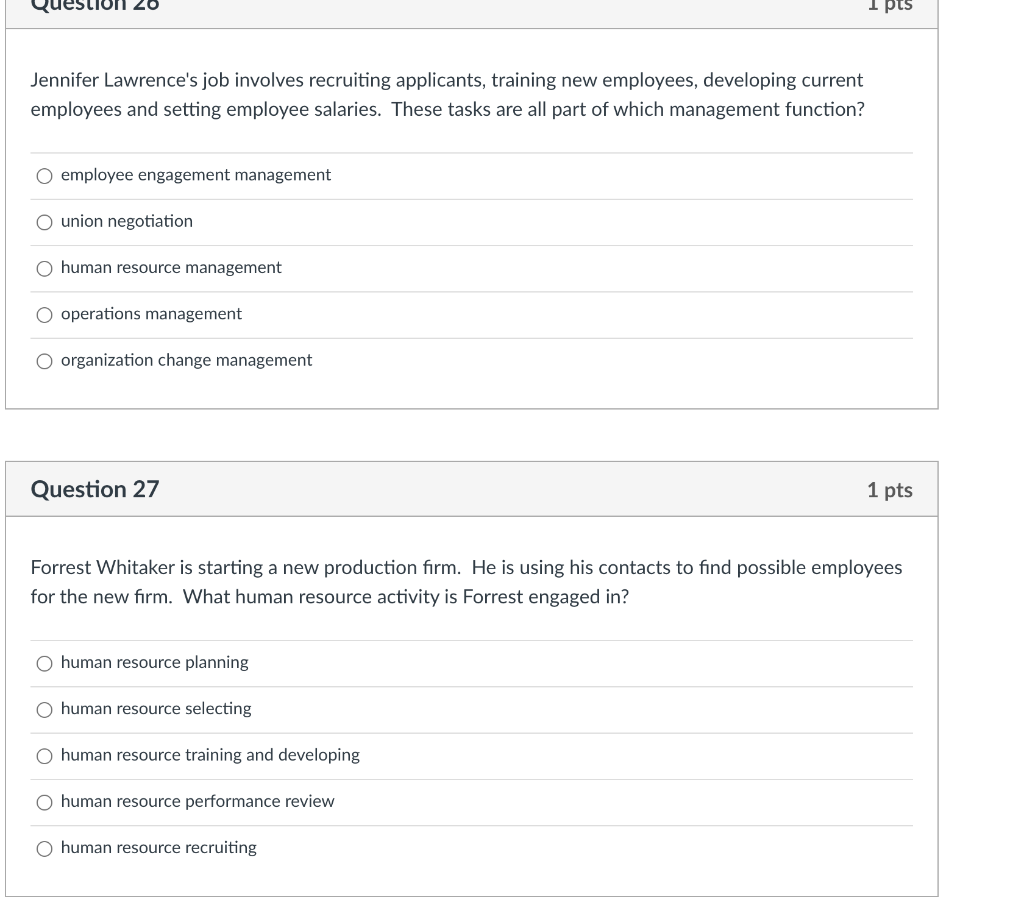Jennifer Lawrence's job involves recruiting