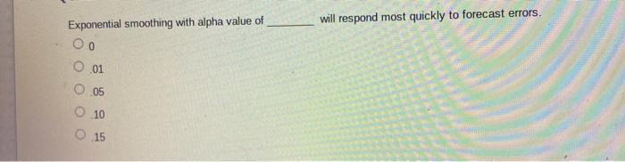 will respond most quickly to forecast errors.