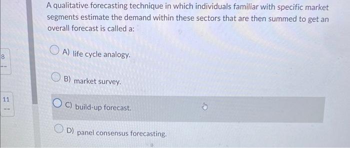 A qualitative forecasting technique in which