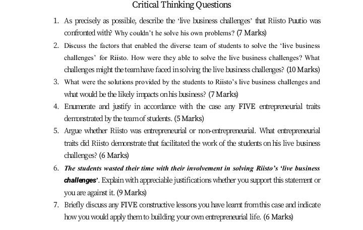 Kindly read the case study and answer the