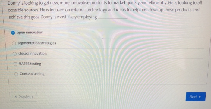 Donny is looking to get new, more innovative