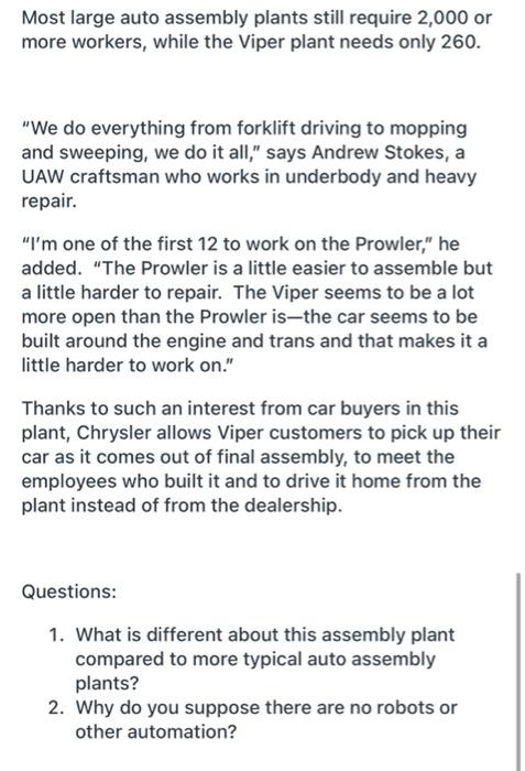 The plant owned by FCA (FiatChryslerAutomobiles,