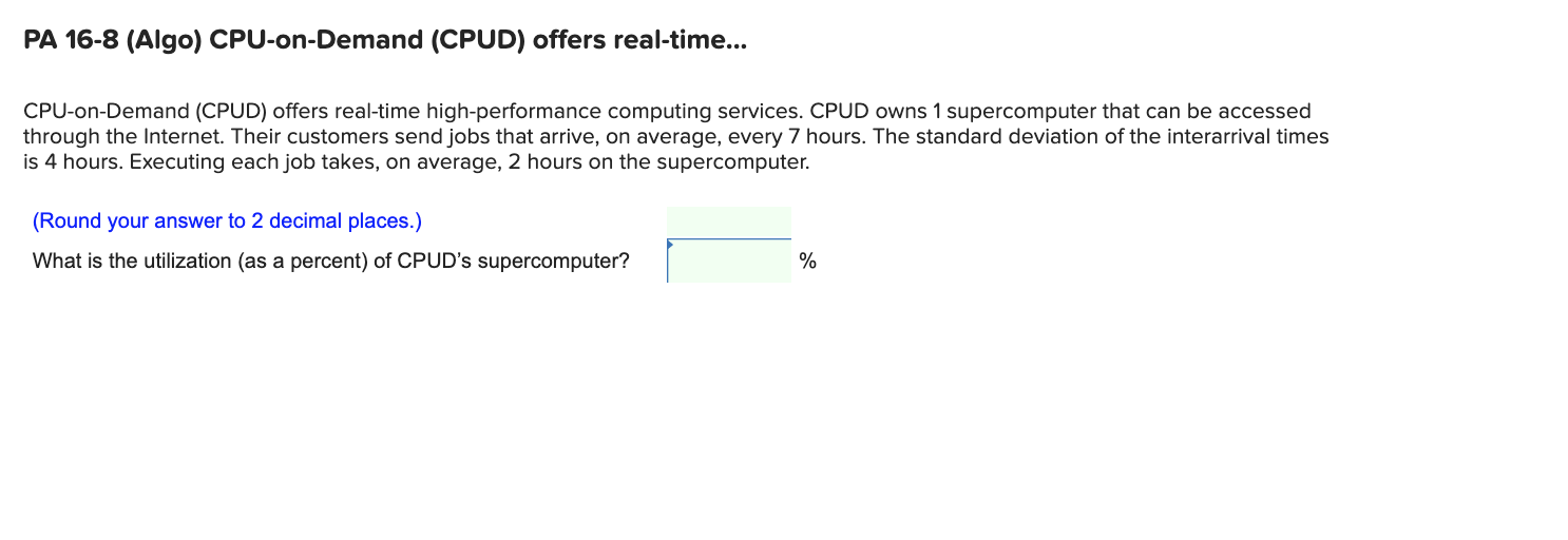 PA 16-8 (Algo) CPU-on-Demand (CPUD) offers