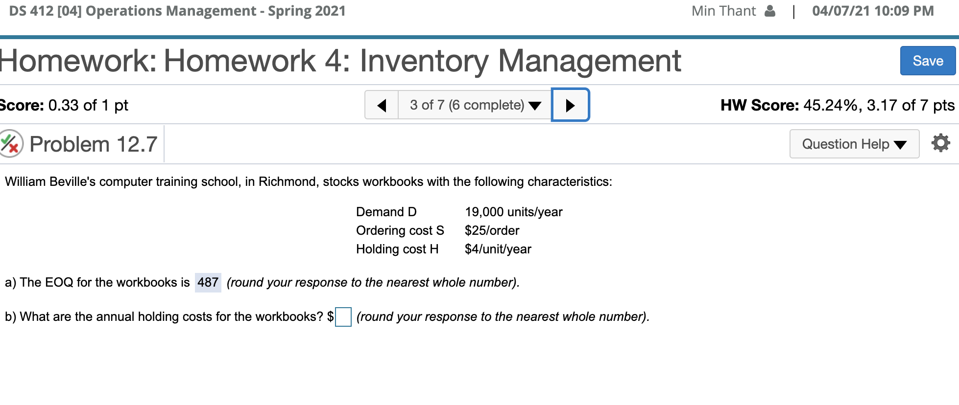 DS 412 [04] Operations Management - Spring 2021