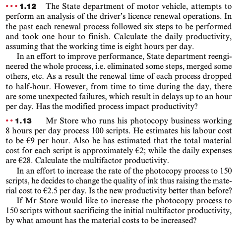 NEED ANSWER 1.12 AND 1.13. THNAK YOU 1.12 The