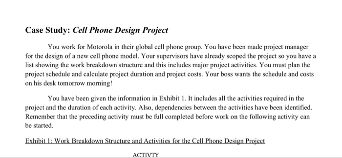 the full solution of this Case Study: Cell Phone