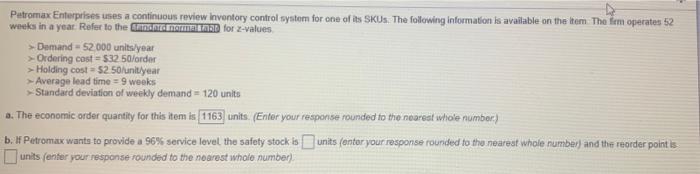Petromax Enterprises uses a continuous review