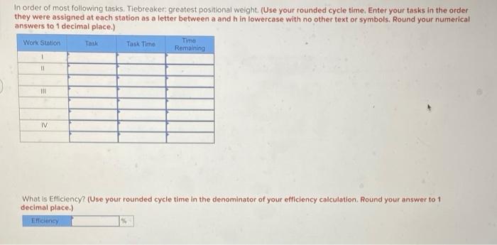 A manager wants to assign tasks to workstations