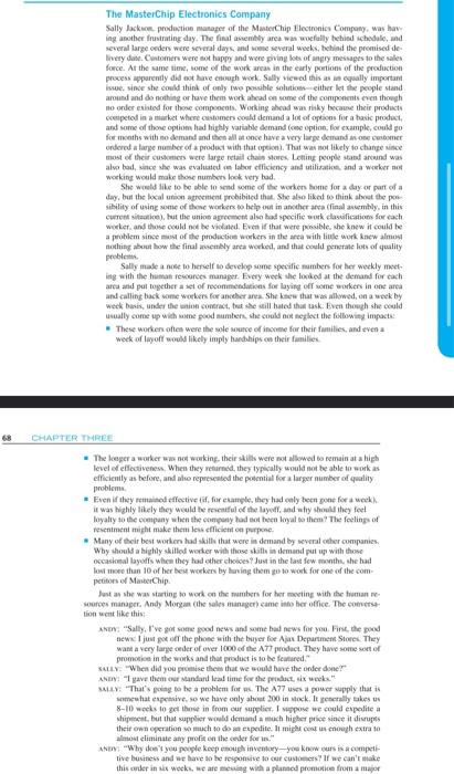 answer the assignment questions The MasterChip