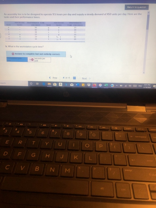 Return to question An assembly line is to be