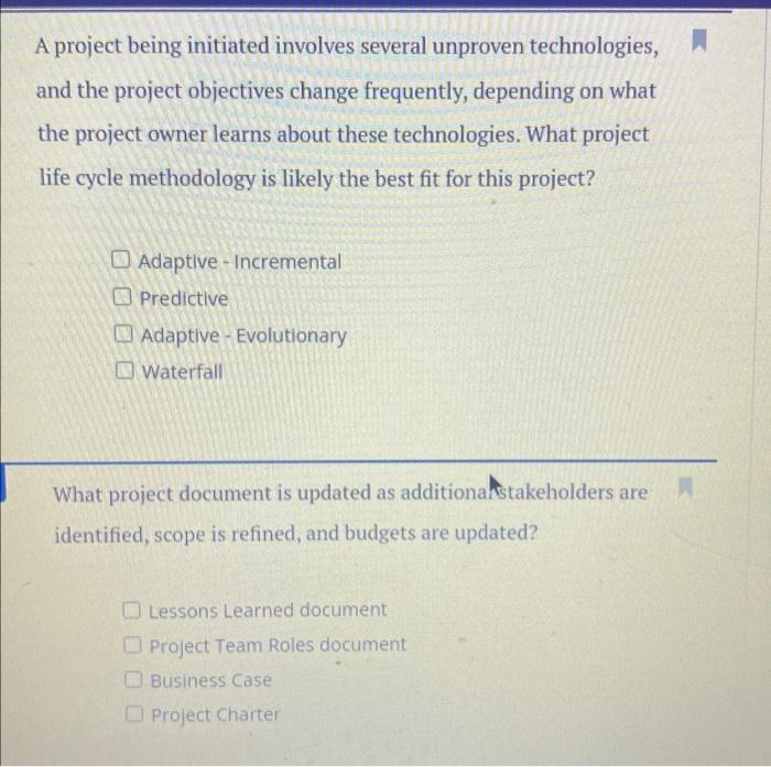 A project being initiated involves several