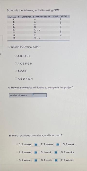 Problem 5-6 (Algo) A project to build a new