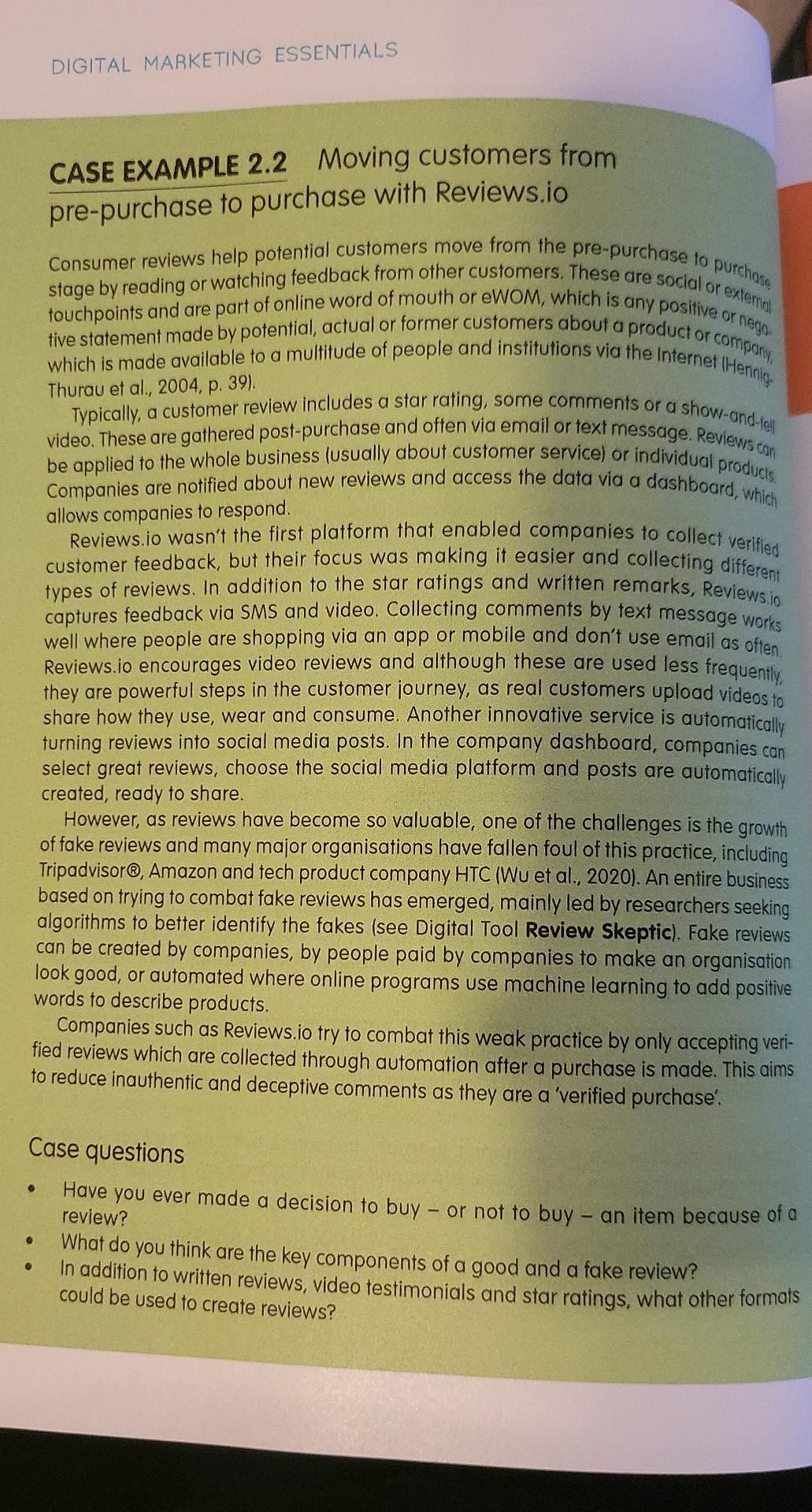 DIGITAL MARKETING ESSENTIALS CASE EXAMPLE 2.2